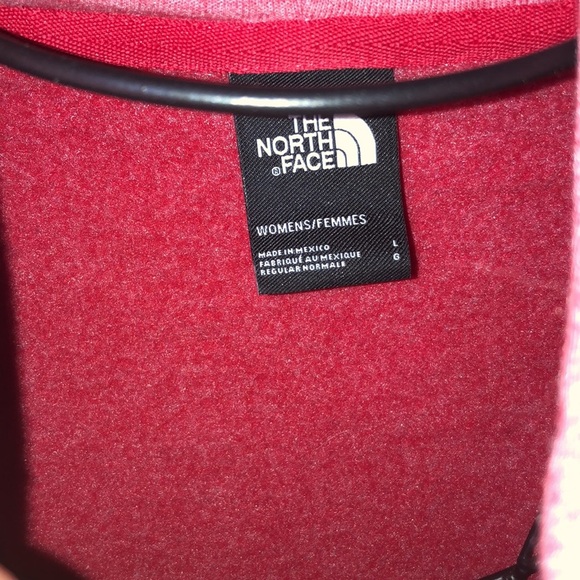 Womens large the north face red/pink hoodie never stop exploring fleece hoodie​ - Picture 4 of 5
